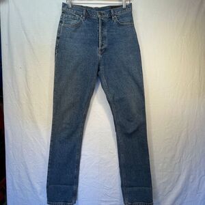 Goldsign Blue The Lawler Cotton Button Fly Straight leg Jeans Size 27